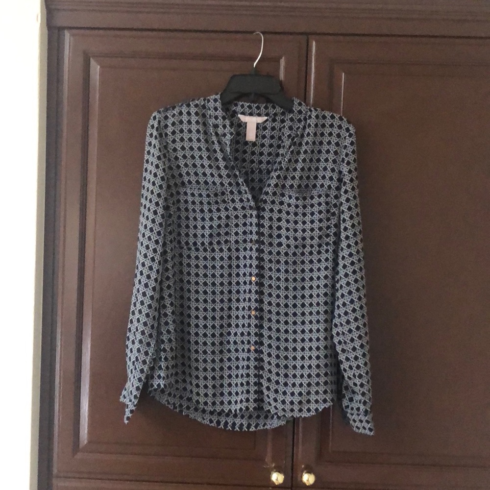 Semi sheer printed blouse